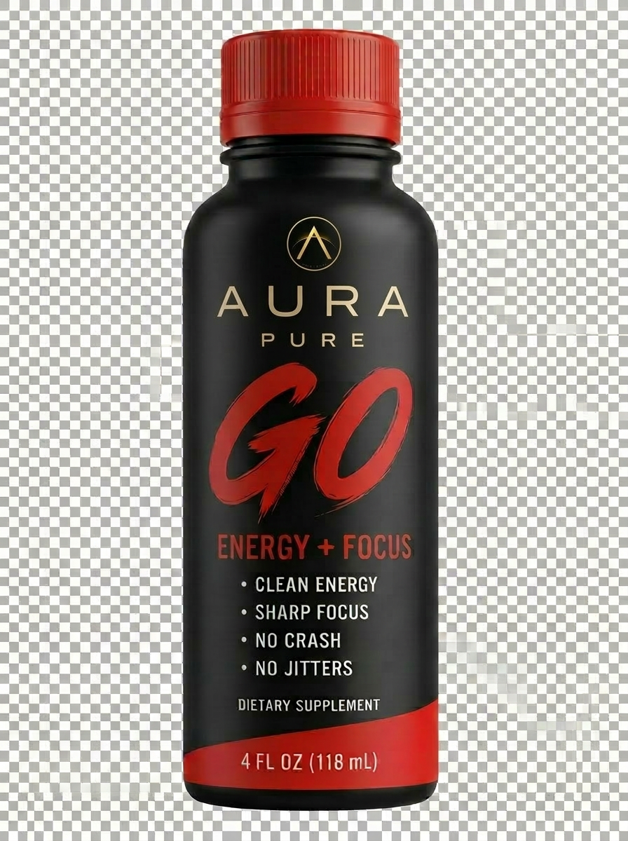 AURA PURE GO — Print Bottle Render