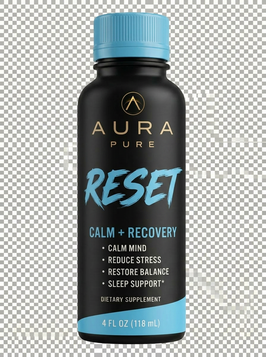 AURA PURE RESET — Bottle Render